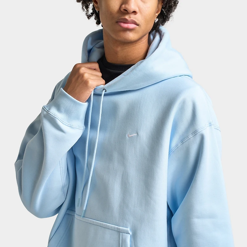 Nike Solo Swoosh Fleece Pullover Hoodie Celestine Blue / White