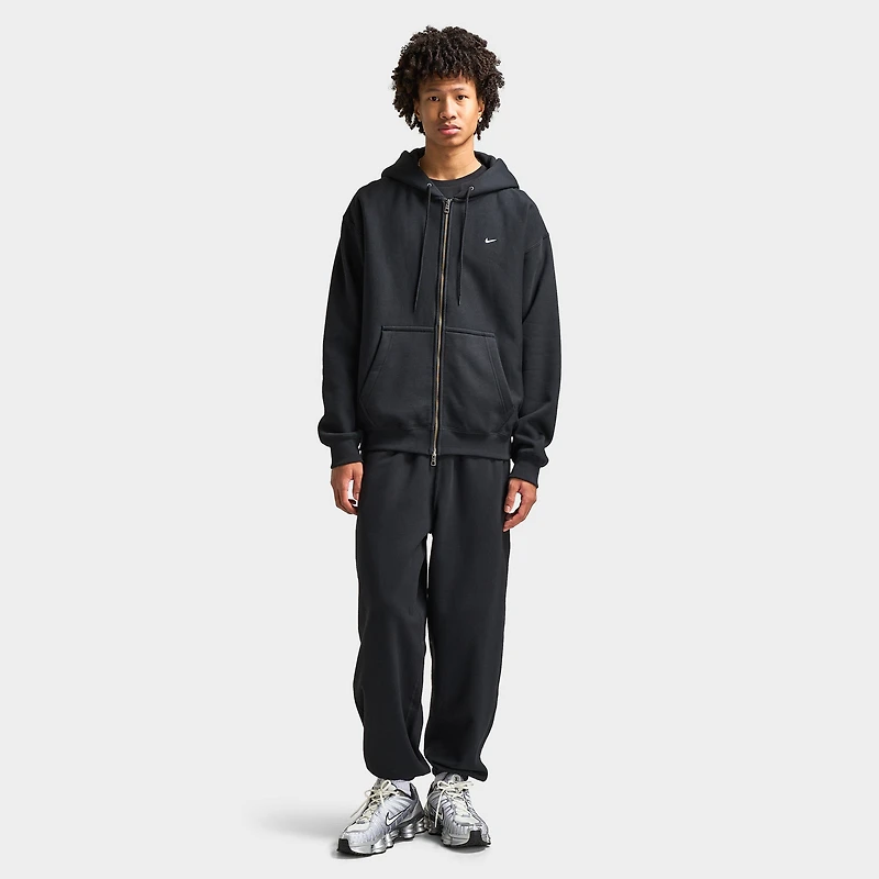 Nike Solo Swoosh Full-Zip Hoodie Black / White