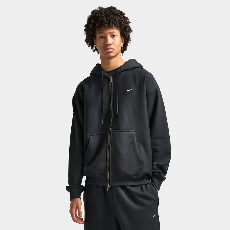 Nike Solo Swoosh Full-Zip Hoodie Black / White