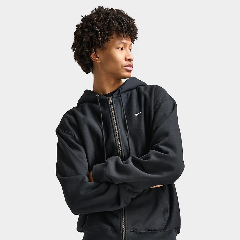 Nike Solo Swoosh Full-Zip Hoodie Black / White