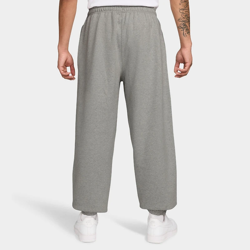 Nike Solo Swoosh Fleece Pants Dark Heather Grey / White