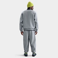 Nike Solo Swoosh Fleece Pants Dark Heather Grey / White