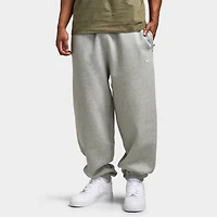 Nike Solo Swoosh Fleece Pants Dark Heather Grey / White