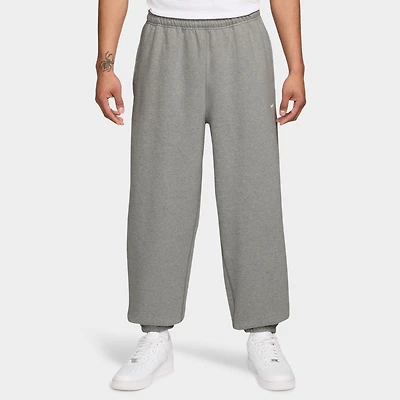 Nike Solo Swoosh Fleece Pants Dark Heather Grey / White