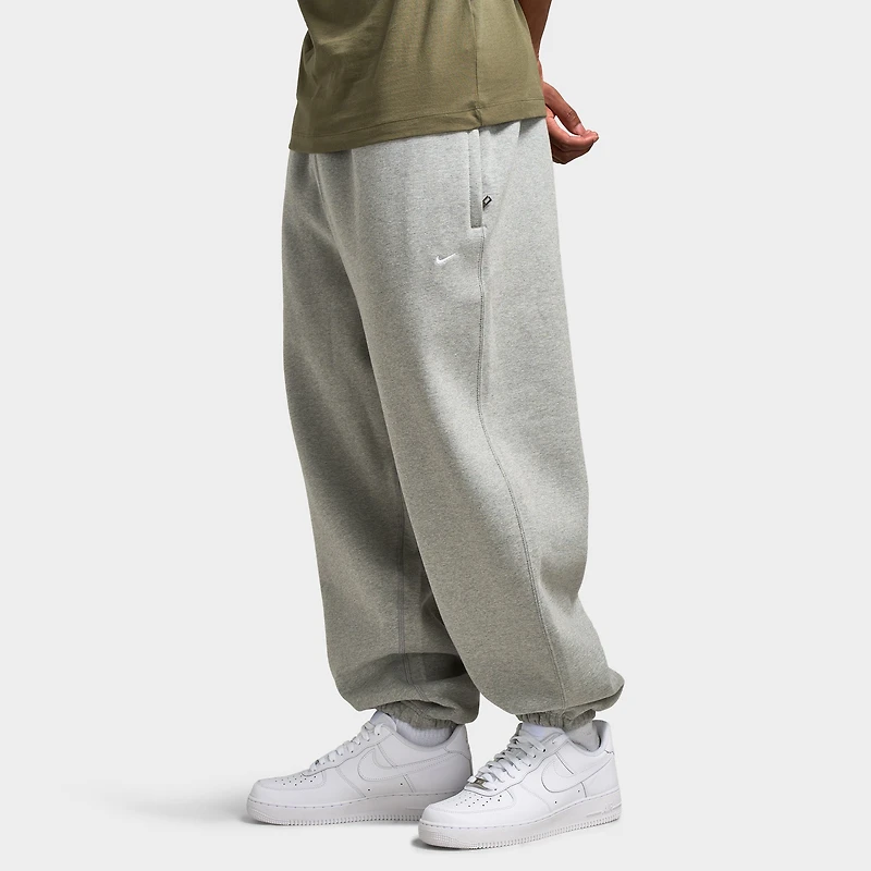 Nike Solo Swoosh Fleece Pants Dark Heather Grey / White