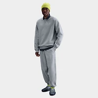 Nike Solo Swoosh Fleece Pants Dark Heather Grey / White