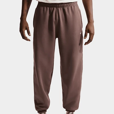 Nike Solo Swoosh Cuffed Fleece Pants / Purple