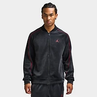 Jordan Brooklyn Men's Velour Track Jacket Black / Gym Red