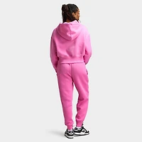 Nike Sportswear Women's Phoenix Fleece Loose Crop Full Zip Hoodie Playful Pink / Sail