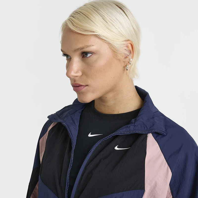 Nike Sportswear Veste de survêtement surdimensionnée pour femmes Midnight Navy / Noir