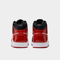 Jordan 1 Mid Noir / Rouge - Blanc