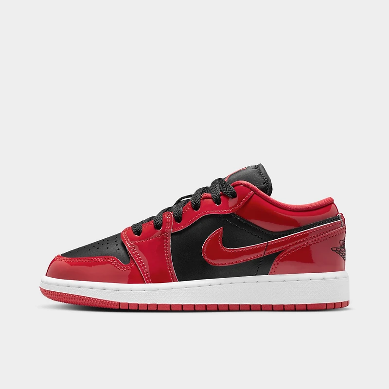 Jordan 1 Low SE GS Noir / Rouge Varsity - Blanc