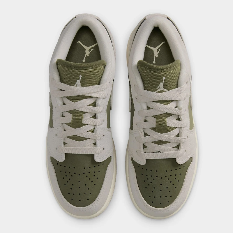 Jordan 1 Low SE GS Olive Moyen / Clair Orewood Brun - Voile