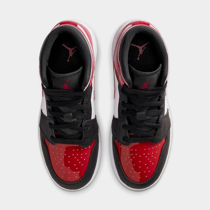 Jordan 1 Mid SE GS Black / Varsity Red - White