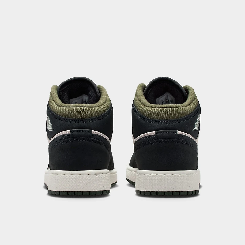 Jordan 1 Mid SE GS Light Orewood Brown / Off Noir - Medium Olive