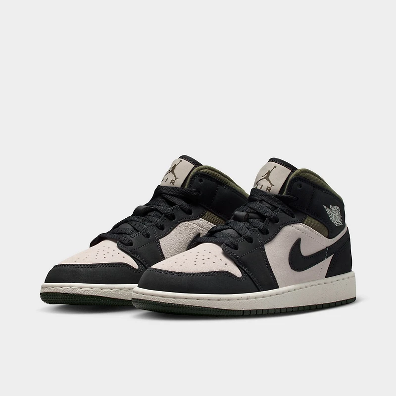 Jordan 1 Mid SE GS Light Orewood Brown / Off Noir - Medium Olive