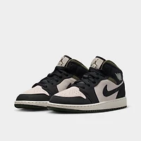 Jordan 1 Mid SE GS Light Orewood Brown / Off Noir - Medium Olive