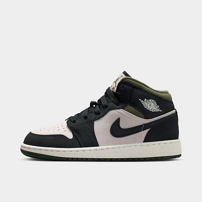 Jordan 1 Mid SE GS Light Orewood Brown / Off Noir - Medium Olive