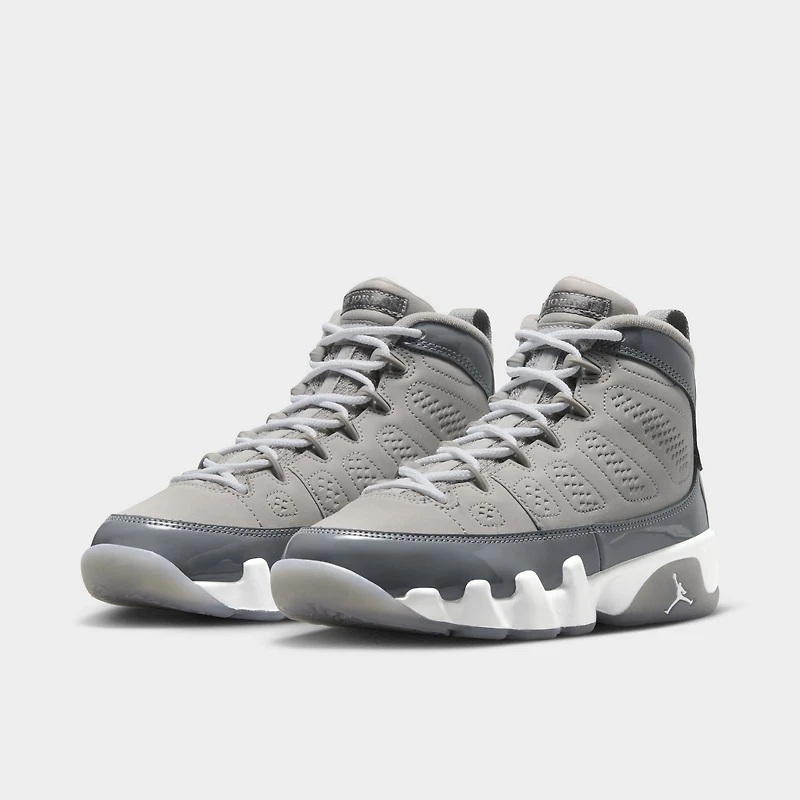 Jordan 9 Retro GS Medium Grey / Cool - White