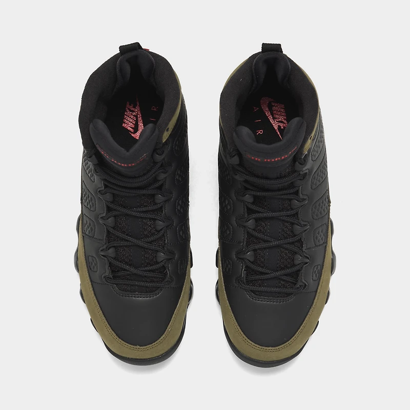 Jordan 9 Retro GS Black / True Red - Light Olive