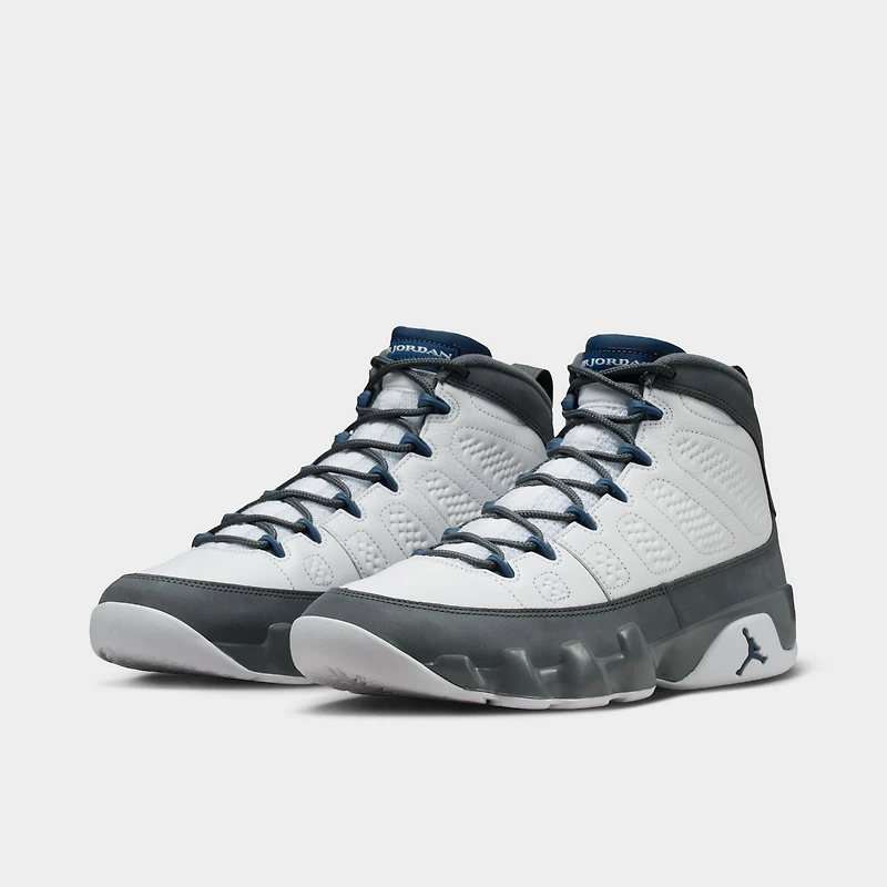 Jordan 9 Retro White / French Blue - Flint Grey