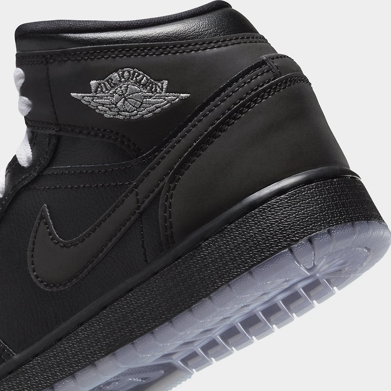 Jordan 1 Mid GS Black / - White
