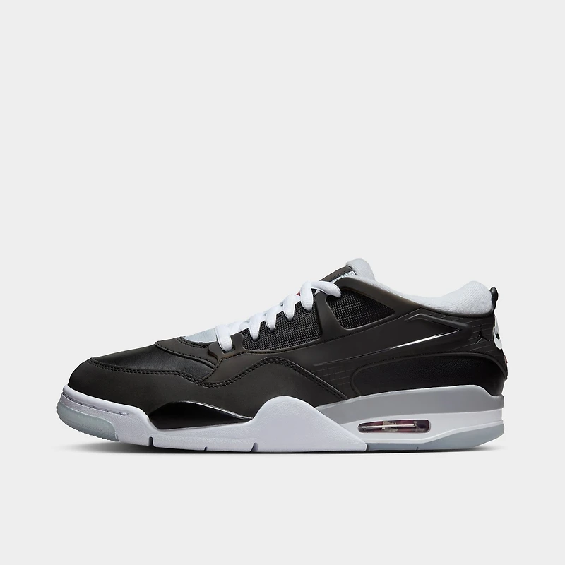 Jordan 4 RM PRM Black / Fire Red - Wolf Grey