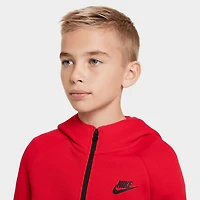 Nike Sportswear Tech Fleece Junior à fermeture éclair intégrale / Rouge universitaire