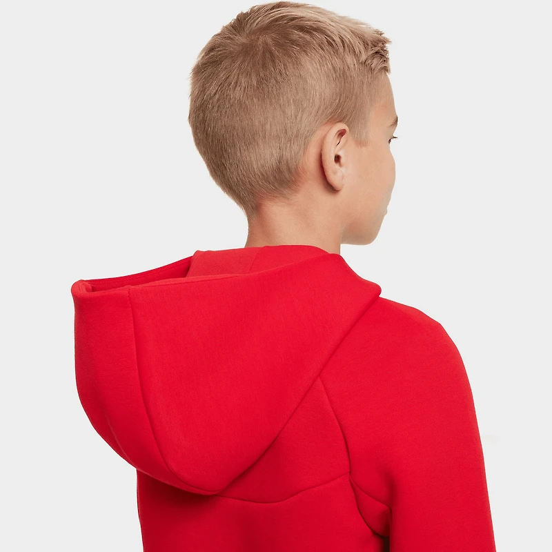 Nike Sportswear Tech Fleece Junior à fermeture éclair intégrale / Rouge universitaire