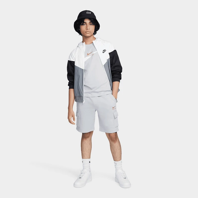 Nike Sportswear Junior Boys' Fleece Cargo Shorts / Wolf Grey