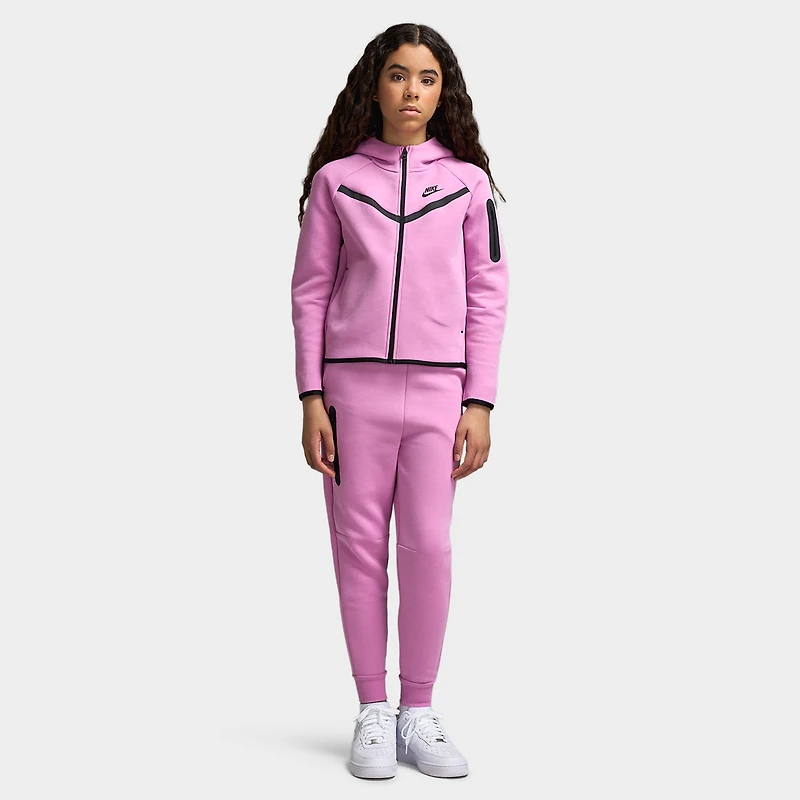 Nike Sportswear Juniors' Tech Fleece Full Zip Hoodie / Light Magenta