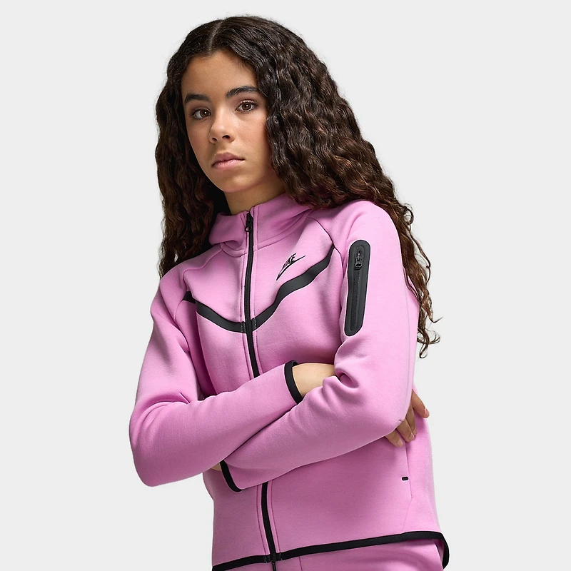 Nike Sportswear Tech Fleece Junior Chandail à capuche zippé / Magenta clair