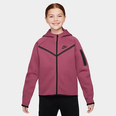 Nike Sportswear Junior Girls' Tech Fleece Full Zip Hoodie Sweet Beet / Black