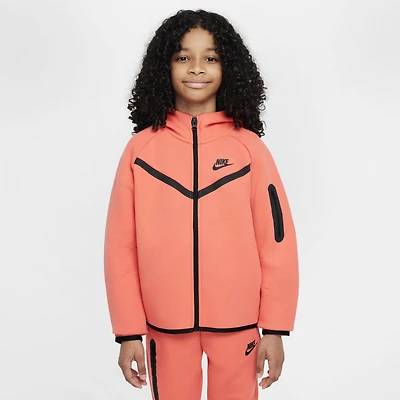 Nike Junior Girls' Tech Fleece Full Zip Hoodie Magic Ember / Black