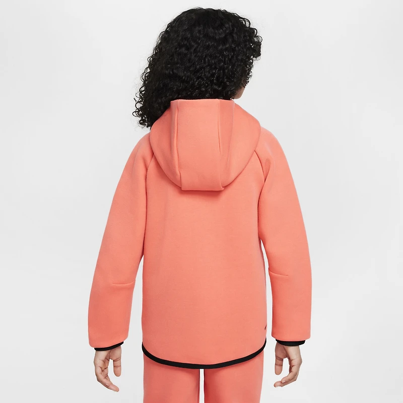 Nike Junior Girls' Tech Fleece Full Zip Hoodie Magic Ember / Black