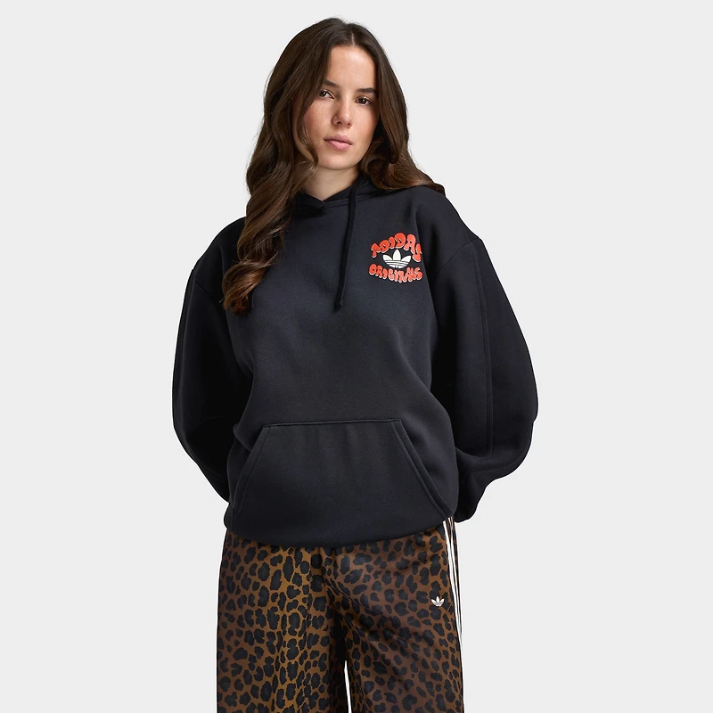 Adidas Women's Leopard Samba Essential Hoodie Black /
