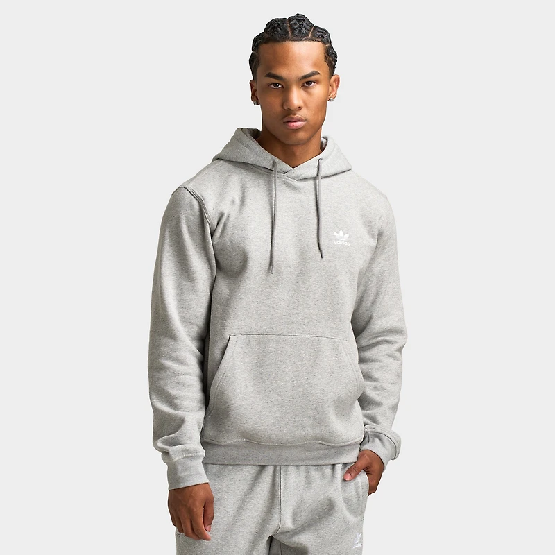 adidas Essentials Pullover Hoodie Heather Grey / White
