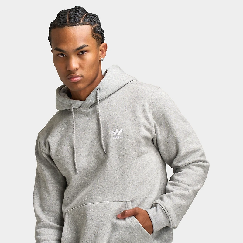 adidas Essentials Pullover Hoodie Heather Grey / White