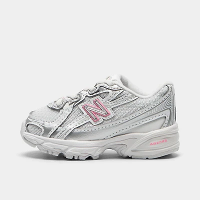 New Balance Infants' 740 Silver Metallic / Signal Pink