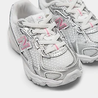 New Balance Infants' 740 Silver Metallic / Signal Pink