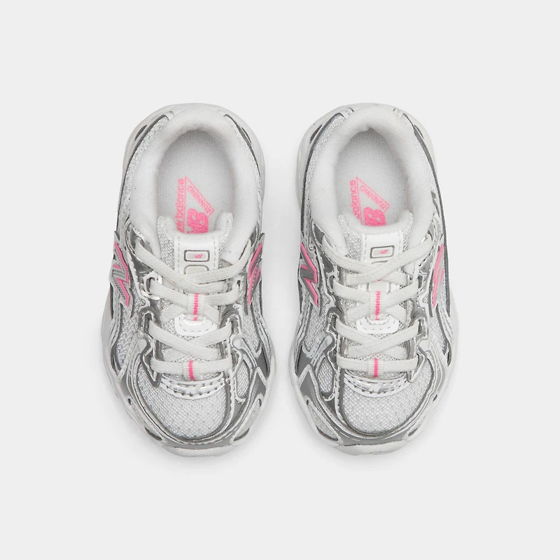 New Balance Infants' 740 Silver Metallic / Signal Pink