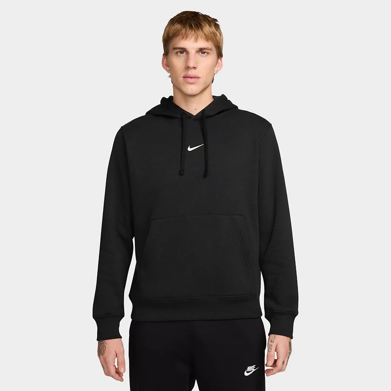 Nike Club Fleece Pullover Graphic Hoodie Black / White