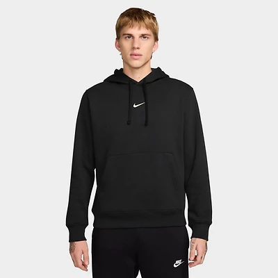 Nike Club Fleece Pullover Graphic Hoodie Black / White