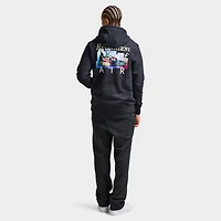 Nike Club Fleece Pullover Graphic Hoodie Black / White