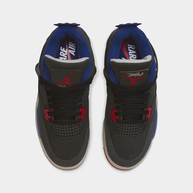 Jordan 4 Retro GS Black / Fire Red - Deep Royal Blue