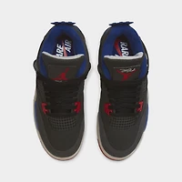 Jordan 4 Retro GS Black / Fire Red - Deep Royal Blue