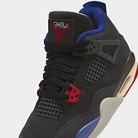 Jordan 4 Retro GS Black / Fire Red - Deep Royal Blue
