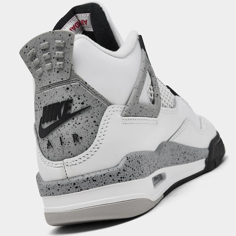 Jordan 4 Retro OG GS Summit White / Fire Red - Cement Grey