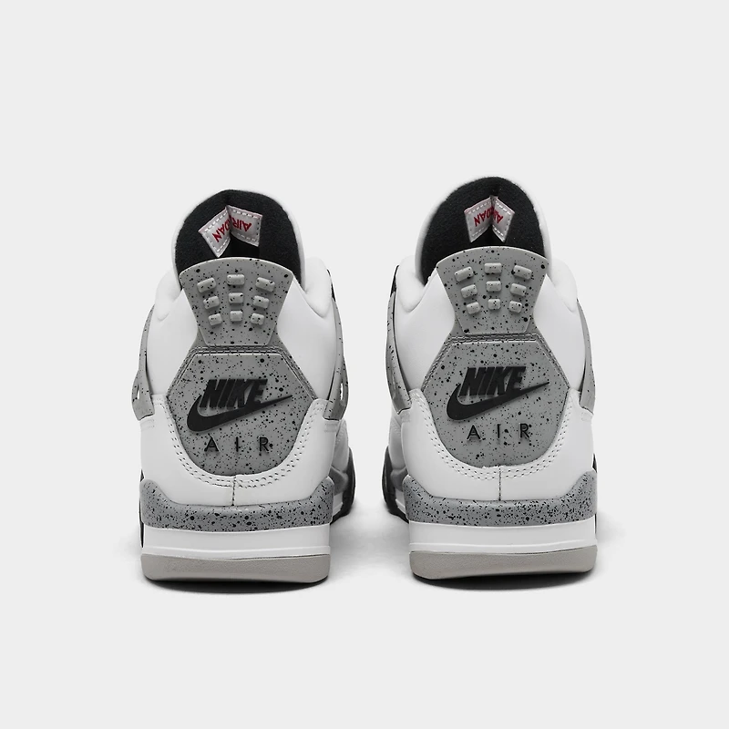 Jordan 4 Retro OG GS Summit White / Fire Red - Cement Grey
