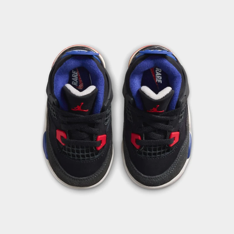 Jordan 4 Retro TD Black / Fire Red - Deep Royal Blue